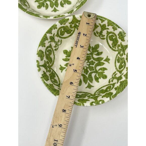 Pier 1 Imports Royal Regal Trellis Lime Green Melamine 7.5” Bowls Set Of 2 - Picture 2 of 8